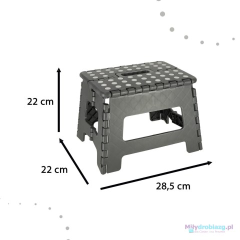 Stołek taboret składany antypoślizgowy 22cm ciemny szary Stołek taboret składany antypoślizgowy 22cm ciemny szary