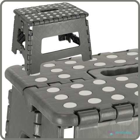 Stołek taboret składany antypoślizgowy 22cm ciemny szary Stołek taboret składany antypoślizgowy 22cm ciemny szary