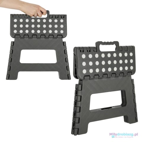 Stołek taboret składany antypoślizgowy 22cm ciemny szary Stołek taboret składany antypoślizgowy 22cm ciemny szary
