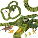 Tor wyścigowy dinozaury samochody 240 elementów Tor wyścigowy dinozaury samochody 240 elementów