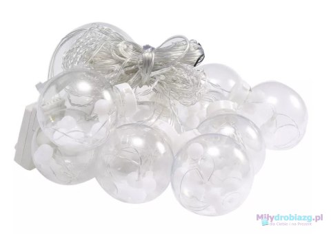 Lampki LED kurtyna kule świąteczne choinkowe 3m 108LED multikolor Lampki LED kurtyna kule świąteczne choinkowe 3m 108LED multikolor