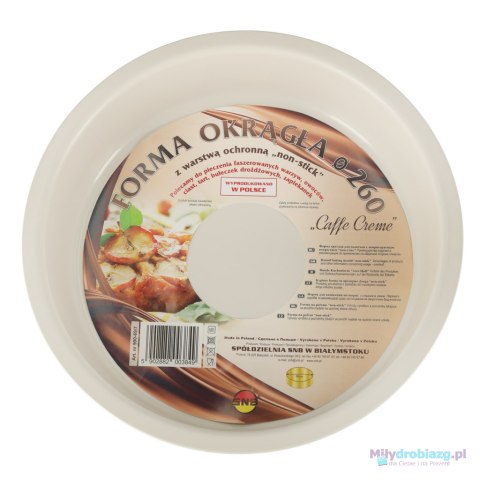 Blacha do pieczenia tortownica forma okrągła do tortów tart guiche 26cm brązowa Blacha do pieczenia tortownica forma okrągła do tortów tart guiche 26cm brązowa