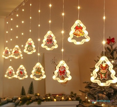 Kurtyna LED na okno girlanda świąteczna choinkowa 3 m 125 LED Kurtyna LED na okno girlanda świąteczna choinkowa 3 m 125 LED