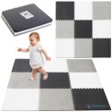 Mata edukacyjna piankowa puzzle szara 180 x 180 cm 9 elementów Mata edukacyjna piankowa puzzle szara 180 x 180 cm 9 elementów