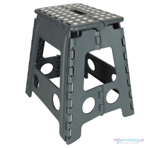Stołek taboret składany antypoślizgowy 39cm ciemny szary Stołek taboret składany antypoślizgowy 39cm ciemny szary