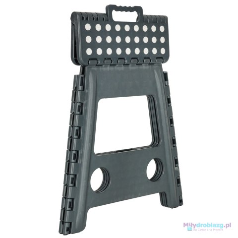 Stołek taboret składany antypoślizgowy 39cm ciemny szary Stołek taboret składany antypoślizgowy 39cm ciemny szary