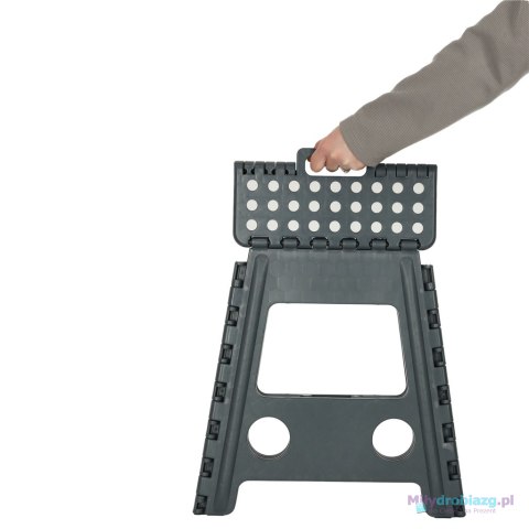 Stołek taboret składany antypoślizgowy 39cm ciemny szary Stołek taboret składany antypoślizgowy 39cm ciemny szary