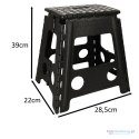 Stołek taboret składany antypoślizgowy 39cm czarny Stołek taboret składany antypoślizgowy 39cm czarny