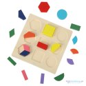 Układanka drewniana figury geometryczne nauka kształtów ułamków Układanka drewniana figury geometryczne nauka kształtów ułamków