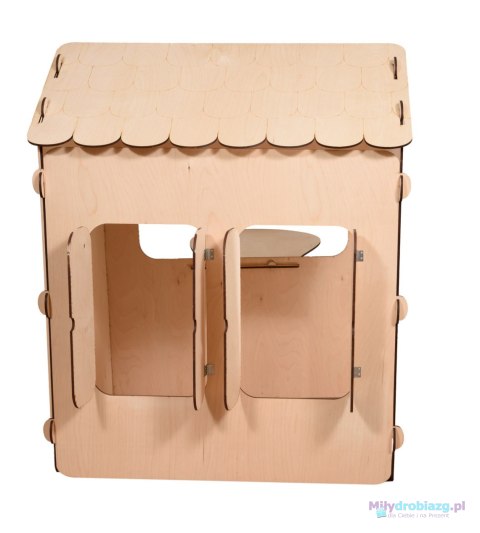 Domek ogrodowy drewniany stolik tablica kredowa 86 x 137 x 105 cm Domek ogrodowy drewniany stolik tablica kredowa 86 x 137 x 105 cm