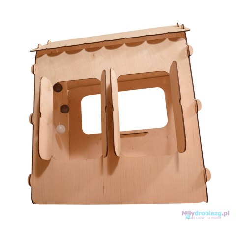 Domek ogrodowy drewniany stolik tablica kredowa 86 x 137 x 105 cm Domek ogrodowy drewniany stolik tablica kredowa 86 x 137 x 105 cm