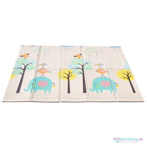 Mata edukacyjna piankowa dwustronna składana słonie alfabet 180 x 200 cm Mata edukacyjna piankowa dwustronna składana słonie alfabet 180 x 200 cm