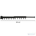 Suszarka na pranie wieszak ścienny naścienny składany teleskopowy czarny 12 haczyków 90cm