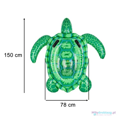 Materac dmuchany do pływania ponton dla dzieci z uchwytami żółw 150cm 3+ INTEX Materac dmuchany do pływania ponton dla dzieci z uchwytami żółw 150cm 3+ INTEX