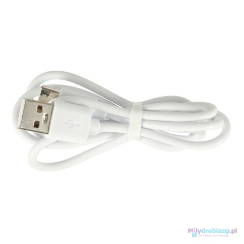 Wentylator biurkowy wiatrak przenośny bezprzewodowy USB z akumulatorem regulowany 4 poziomy mocy LED 38cm biały Wentylator biurkowy wiatrak przenośny bezprzewodowy USB z akumulatorem regulowany 4 poziomy mocy LED 38cm biały