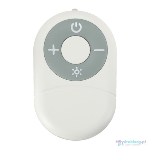 Wentylator biurkowy wiatrak stojący bezprzewodowy USB na pilot z lampką 4 poziomy mocy 18cm biały Wentylator biurkowy wiatrak stojący bezprzewodowy USB na pilot z lampką 4 poziomy mocy 18cm biały