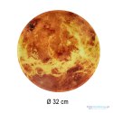 Zegar ścienny planeta mars z wyświetlaczem LED 32 cm pomarańczowy