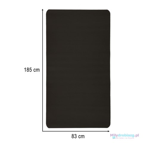 Mata do ćwiczeń jogi gimnastyczna treningowa fitness karimata gruba 1,5cm czarna + pokrowiec Mata do ćwiczeń jogi gimnastyczna treningowa fitness karimata gruba 1,5cm czarna + pokrowiec