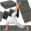 Mata fitness do ćwiczeń jogi składana 179x61x0,4 cm szara