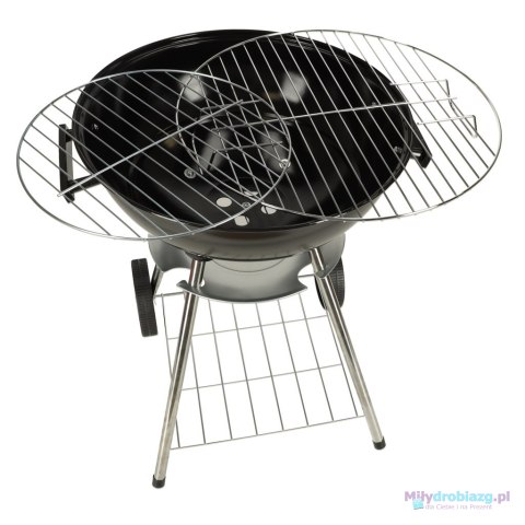 Grill ogrodowy węglowy na brykiet zamykany z pokrywą wentylacją i półką Grill ogrodowy węglowy na brykiet zamykany z pokrywą wentylacją i półką
