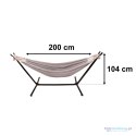 Hamak ze stelażem ogrodowy huśtawka stelaż stojak do hamaka duży mocny + pokrowiec 200cm 100kg Hamak ze stelażem ogrodowy huśtawka stelaż stojak do hamaka duży mocny + pokrowiec 200cm 100kg