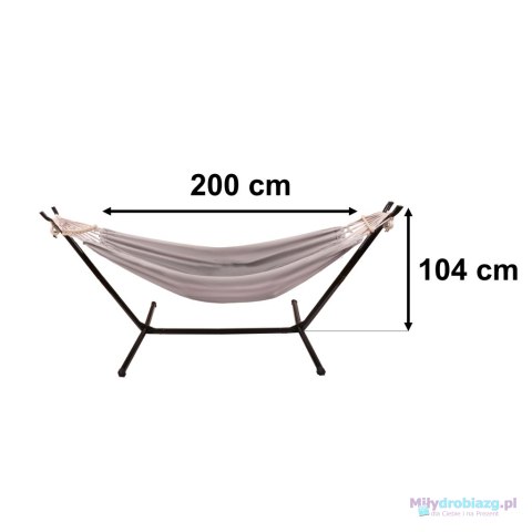 Hamak ze stelażem ogrodowy huśtawka stelaż stojak do hamaka duży mocny + pokrowiec 200cm 100kg Hamak ze stelażem ogrodowy huśtawka stelaż stojak do hamaka duży mocny + pokrowiec 200cm 100kg