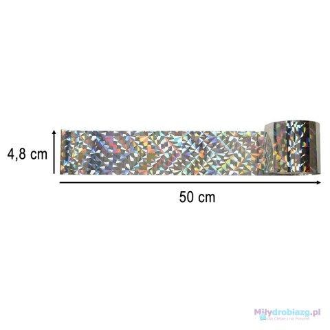 Odstraszacz ptaków taśma odblaskowa odstraszająca ptaki 5cm x 50m 1 sztuka Odstraszacz ptaków taśma odblaskowa odstraszająca ptaki 5cm x 50m 1 sztuka