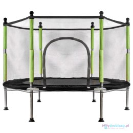 Trampolina ogrodowa dla dzieci siatka 140 cm zielona