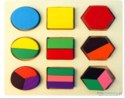 Układanka drewniana figury geometryczne nauka kształtów ułamków Układanka drewniana figury geometryczne nauka kształtów ułamków